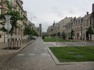 Leaving reims, in the wet.