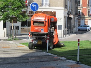 A tramway grasscutting machine