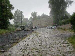 The old cobbled road out of Laon