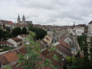 Looking down from the old town walls