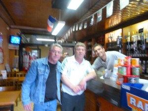 Three more people from the friendliest French village who also entertained us as we waited for the bus.