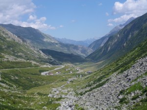 Looking down the valley