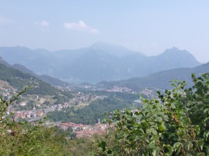 Lago d'Iseo in distance